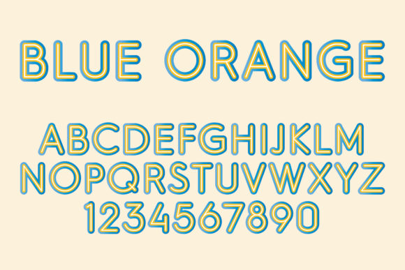 Blue Orange: A Bold Color Font for Standout Designs