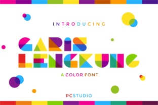 Discover Garis Lengkung: A Colorful Geometric Typeface
