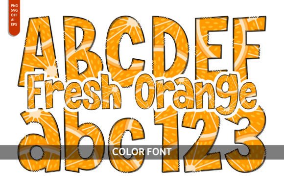 Fresh Orange: A Playful Color Font for Creative Projects