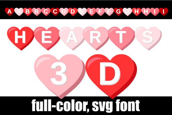 Hearts 3D: A Playful Font for Modern Design