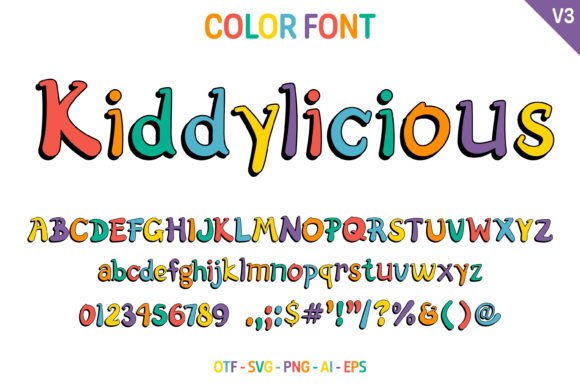 Kiddylicious V3: A Playful Font for Bold Designs
