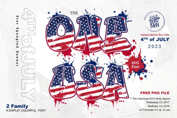 One Usa: The Vibrant Color Font for Patriotic Branding
