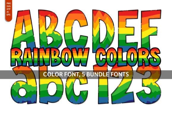 Rainbow Colors: A Playful Typeface for Creative Projects