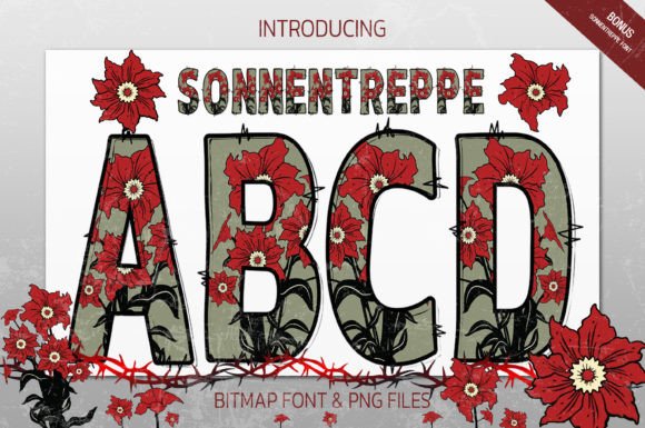 Sonnentreppe: Unveiling a Font with a Gothic Floral Soul